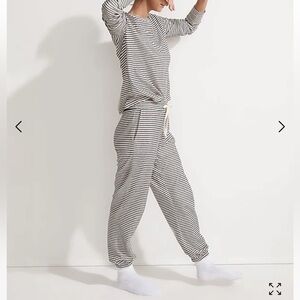 Madewell Striped Saunter Lounge set, size large
